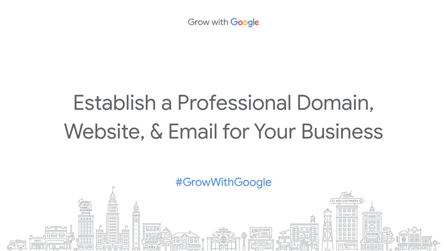 Workshop Establish a Professional Domain, Website & Email for your Business
